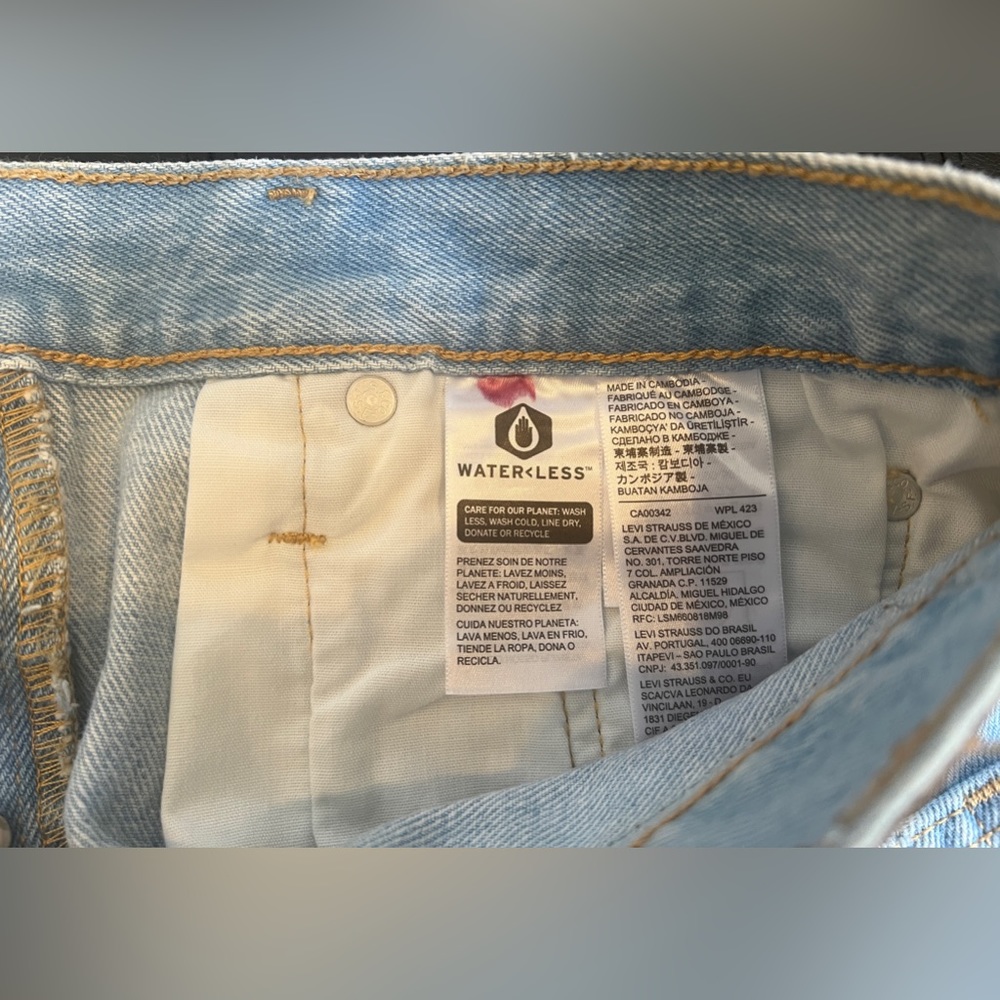 NWT Women’s Levi’s 501 Original High Rise Jean Shorts Size 27 - Picture 6 of 7